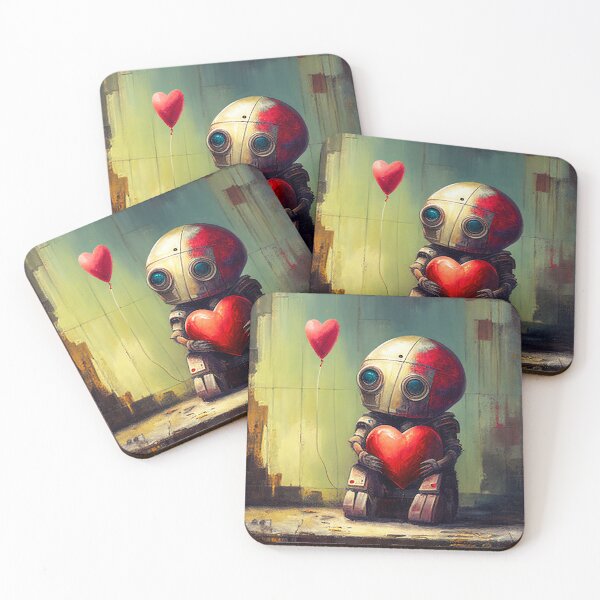 Item preview, A Sad Lonely Lost Robot -Red Balloon #6 designed and sold by Gypsykiss.