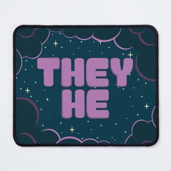 Item preview, Purple Cloudy Night They/He Pronouns  designed and sold by MoonMint.