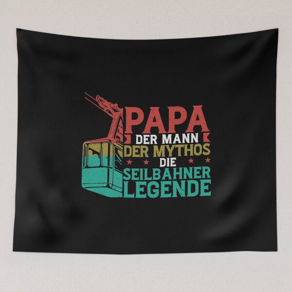 Item preview, Papa Die Seilbahner Legende Bergbahn Gondola designed and sold by StrongShirts.