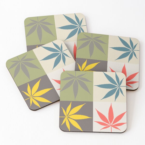Item preview, Retro hemp leaf pattern designed and sold by WestIndigo.