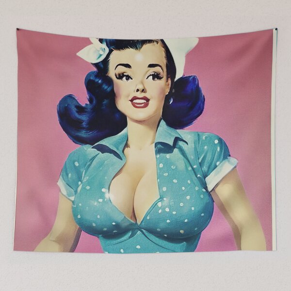 Item preview, Teal Pinup Girl designed and sold by cutestpinups.