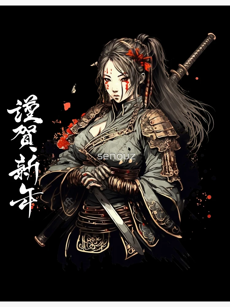 beautiful japanese warrior girl Greeting Card for Sale by senouz