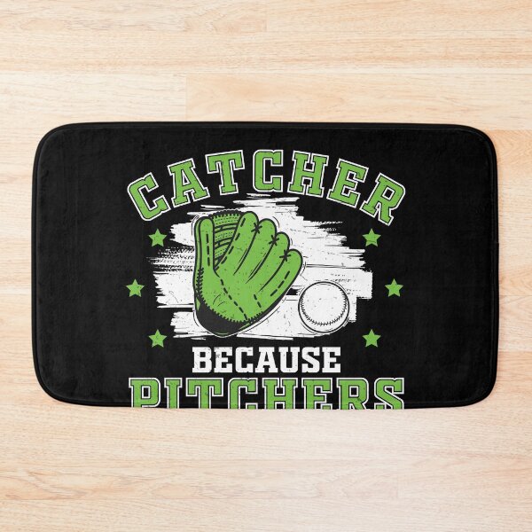 Artikelvorschau, Catcher Because Pitchers Need Heroes Too Funny Baseballspiel entworfen und verkauft von StrongShirts.