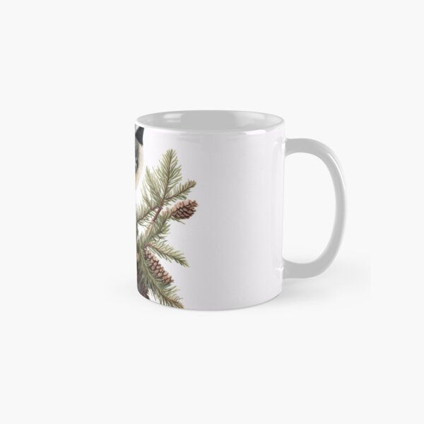 Item preview, Mountain Chickadee in the Pines Antique Style Print  designed and sold by UncannyCanvas.