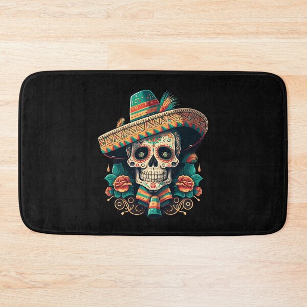Item preview, Sugar Skull Art with Sombrero designed and sold by The-Fox-Hole.