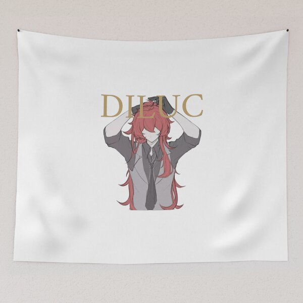 Artikelvorschau, Diluc Genshin Impact Fanart Diluc Shirt & Weste Motiv Diluc Merch Genshin Merchandise entworfen und verkauft von feach.