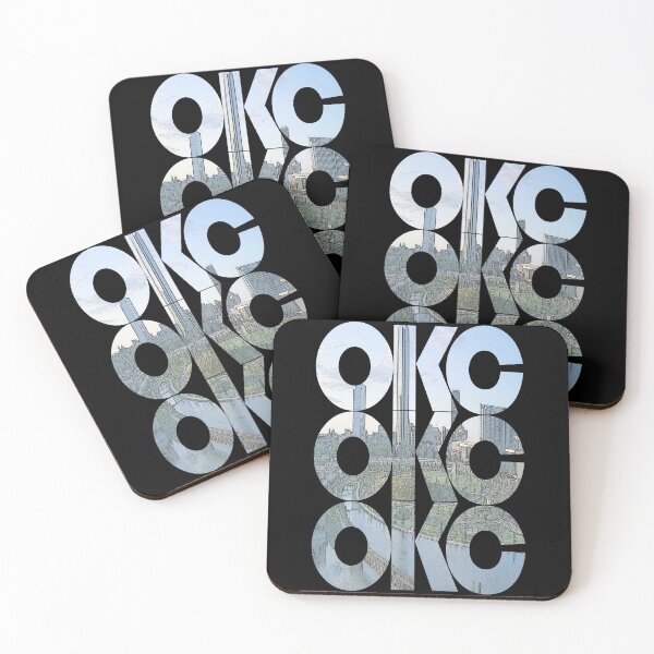Item preview, Oklahoma City, Oklahoma OKC Cityscape Repeating Pattern designed and sold by CrabbyLobster.