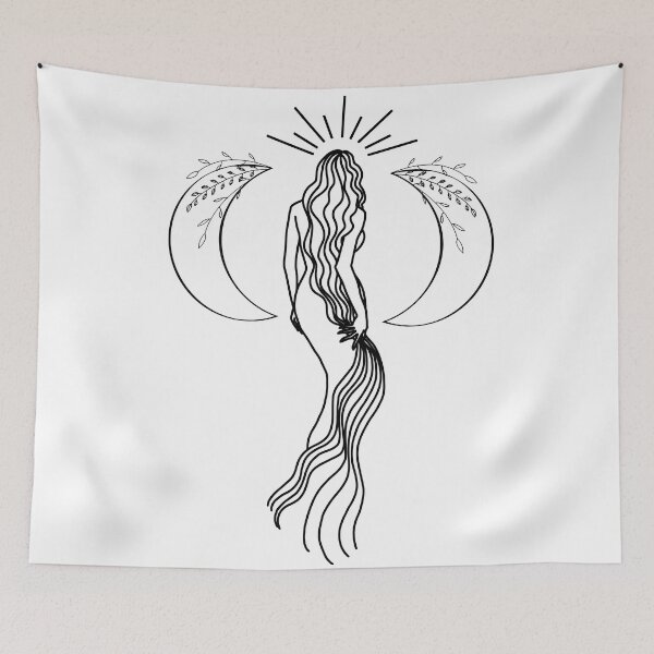 Item preview, Triple Moon Goddess - A Spiritual Illustration - Southern Hemisphere designed and sold by Annalee Beer.