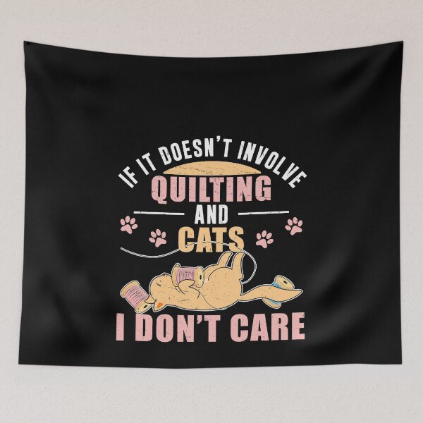Item preview, Funny Hand Quilting Humor For Quilter Quilt Maker Cat Lovers designed and sold by StrongShirts.