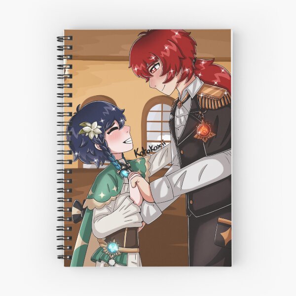 Item preview, Ilustración de Genshin Impact DiluVen Diluc x Venti Royalty AU designed and sold by Kotokoxii.