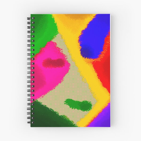 Item preview, Happy smiling abstract face, cute contemporary face art colorful modern design designed and sold by StudioKokor.