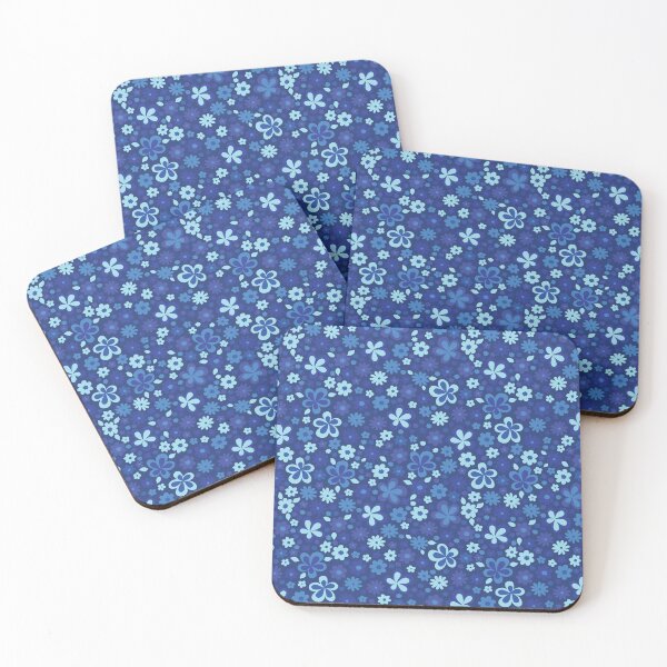 Item preview, LIGHT BLUE VINTAGE FLORAL RETRO FUN  designed and sold by blomastudios.