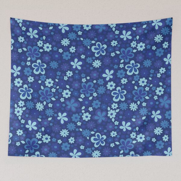 Item preview, LIGHT BLUE VINTAGE FLORAL RETRO FUN designed and sold by blomastudios.