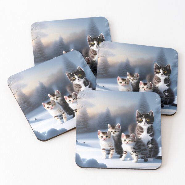 Item preview, Snowy Kitten Playtime designed and sold by Story24net.
