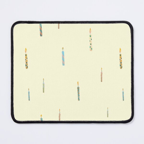 Item preview, Candle colors birthday cute pattern a watercolor yellow designed and sold by Yana Mustafina | Boho Soulful Designs.