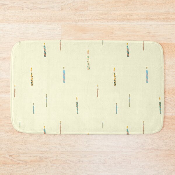Item preview, Candle colors birthday cute pattern a watercolor yellow designed and sold by Yana Mustafina | Boho Soulful Designs.
