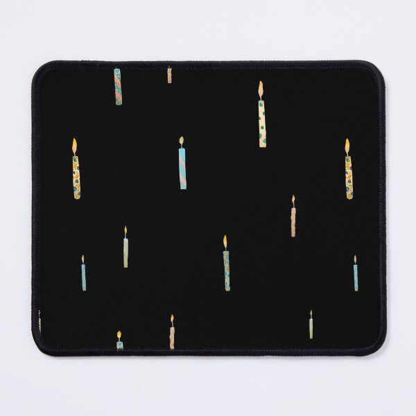 Item preview, Candle colors birthday cute pattern a watercolor black designed and sold by Yana Mustafina | Boho Soulful Designs.