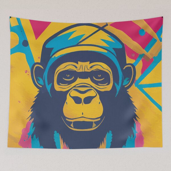 Item preview, Add Some Creative Flair to Your Collection with Our Eye-Catching Street Art Gorilla Design designed and sold by potparadise.