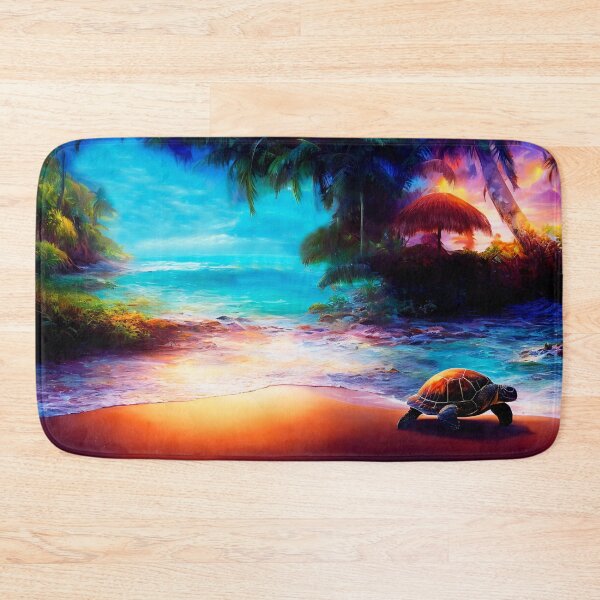 Item preview, turtle on the colourful beach - beautiful designed and sold by Jaroslav Hubert.