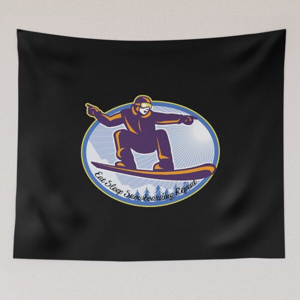 Item preview, Eat Sleep Snowboarding Repeat  cool 4 designed and sold by FLOWER--ART.