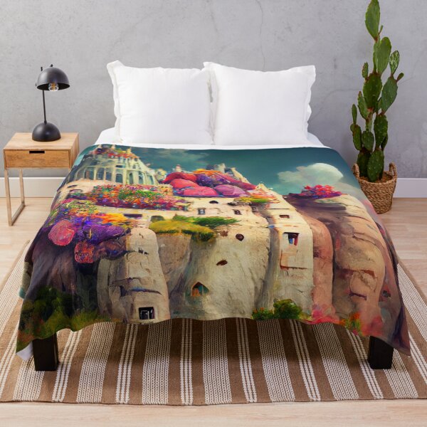 Item preview, a painting of a castle on top of a hill designed and sold by DesignAtYO.