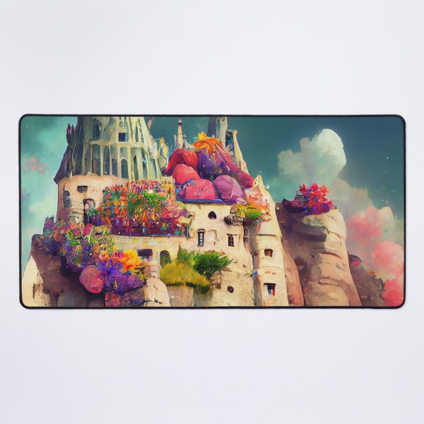 Item preview, a painting of a castle on top of a hill designed and sold by DesignAtYO.