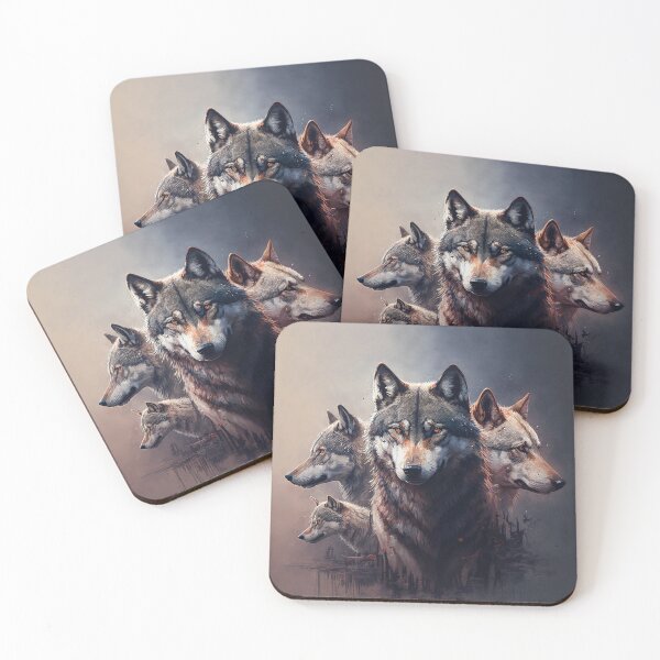 Item preview, Misty Wolfpack Collage designed and sold by FunWearVM.