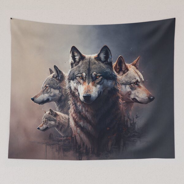Item preview, Misty Wolfpack Collage designed and sold by FunWearVM.