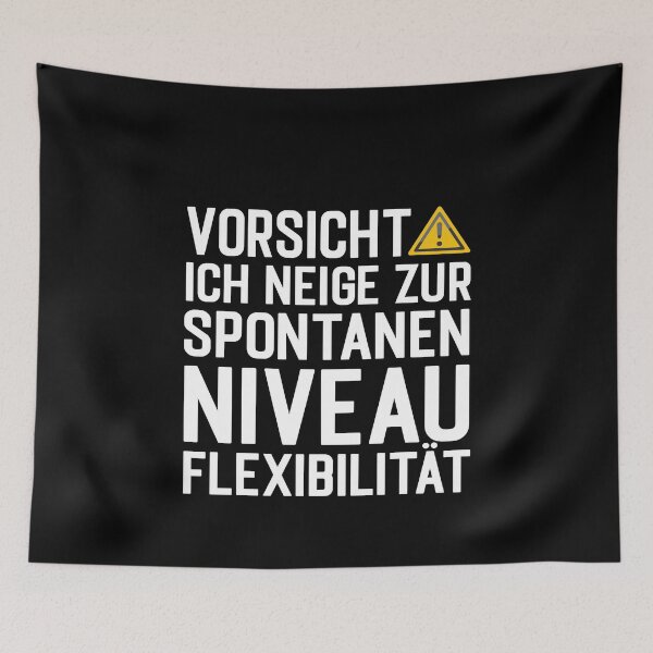 Artikelvorschau, Vorsicht neige zur spontanen Niveau Flexibilität entworfen und verkauft von StrongShirts.