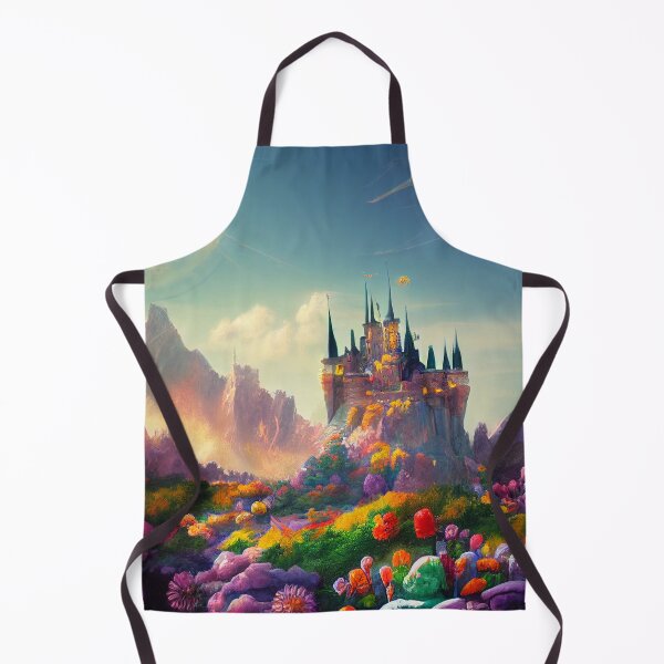 Item preview, a painting of a castle surrounded by flowers designed and sold by DesignAtYO.