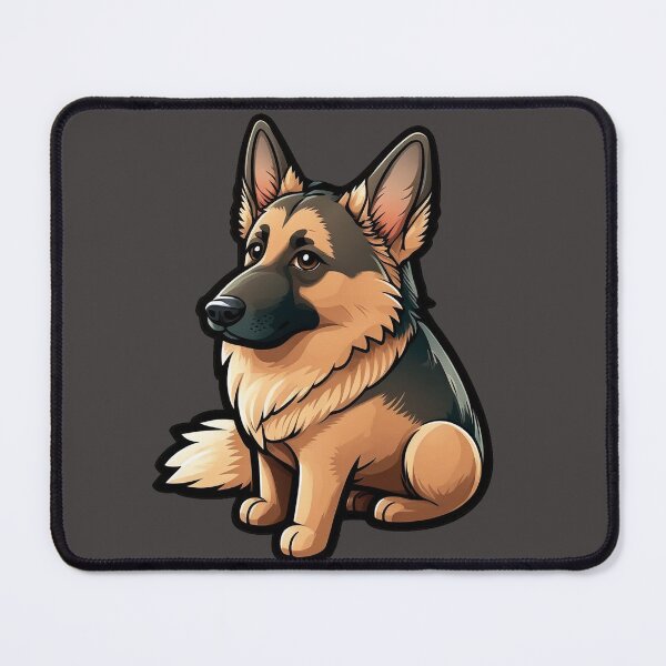 Item preview, German Shepherd Puppy Dog Kawaii Cartoon designed and sold by UncannyCanvas.