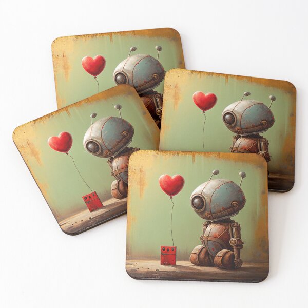 Item preview, A Sad Lonely Lost Robot -Red Balloon #8 designed and sold by Gypsykiss.