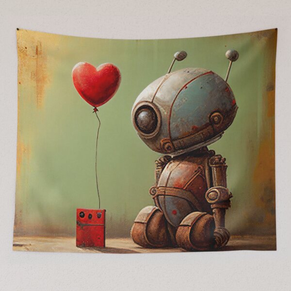 Item preview, A Sad Lonely Lost Robot -Red Balloon #8 designed and sold by Gypsykiss.