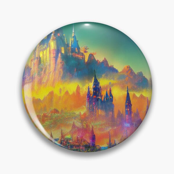 Item preview, a painting of a castle in the sky designed and sold by DesignAtYO.