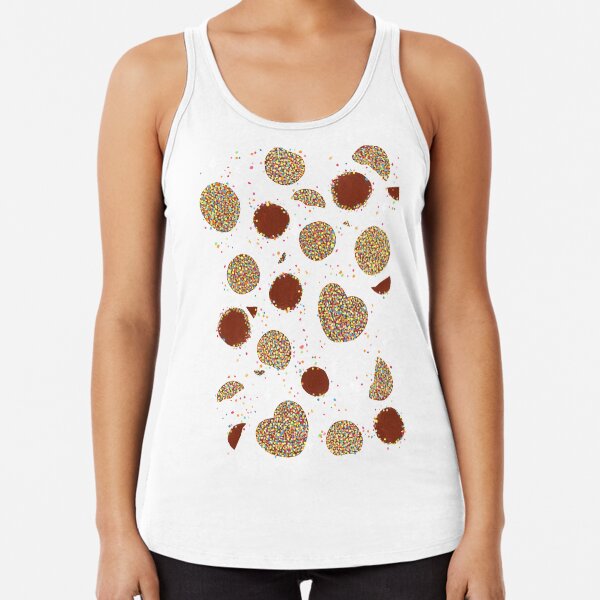Chocolate Freckles - Orange Racerback Tank Top