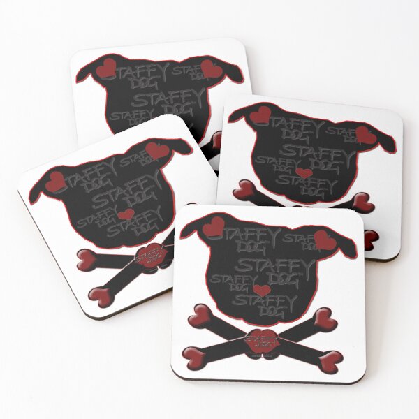 Item preview, Staffy Dogs Head and Crossbones of Love and Protection designed and sold by StaffyDognCo.