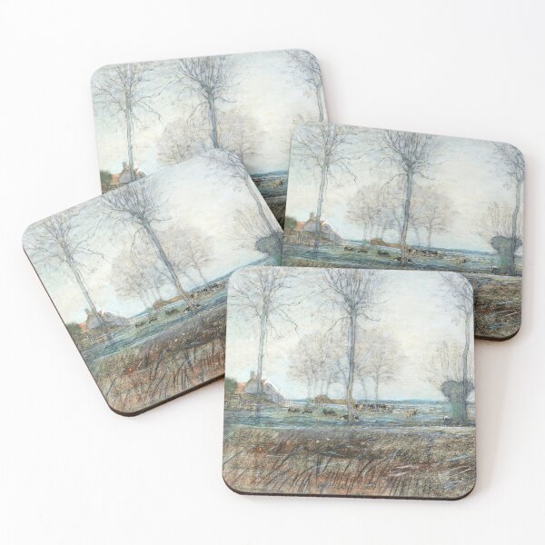 Item preview, Winter scenery -  Farm Setting, Three Tall Trees in the Foreground by Piet Mondrian designed and sold by AR-shop.
