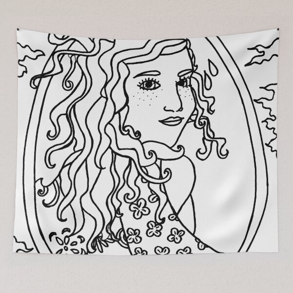 Item preview, Goddess Brigid - Black and White designed and sold by Niina  Niskanen.
