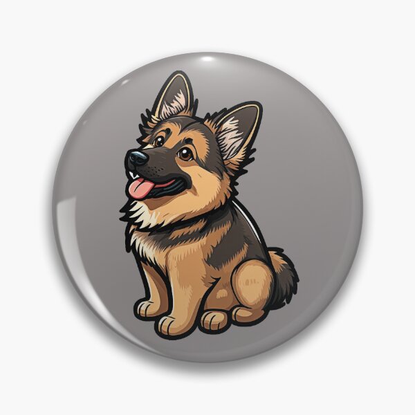 Artikelvorschau, Deutscher Schäferhund Verspielter Welpenhund Kawaii Cartoon entworfen und verkauft von UncannyCanvas.