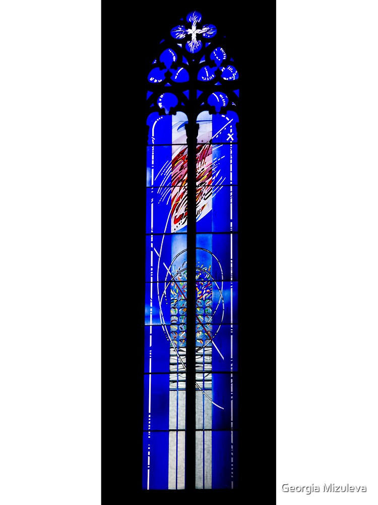 Abstract Modern Stained Glass Window In An Ancient Church Kids T Shirt By Georgiam Redbubble