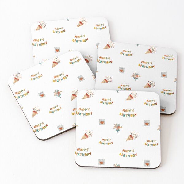 Item preview, Birthday confetti sketch cute pattern a watercolor designed and sold by Yana Mustafina | Boho Soulful Designs.