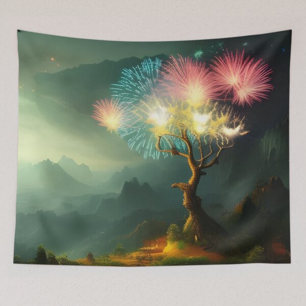 Item preview, Fireworks tree generated by artificial intelligence designed and sold by megadrina.
