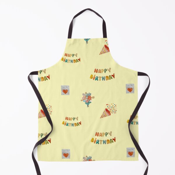 Artikelvorschau, Birthday confetti sketch cute pattern a watercolor yellow entworfen und verkauft von Yana Mustafina | Boho Soulful Designs.