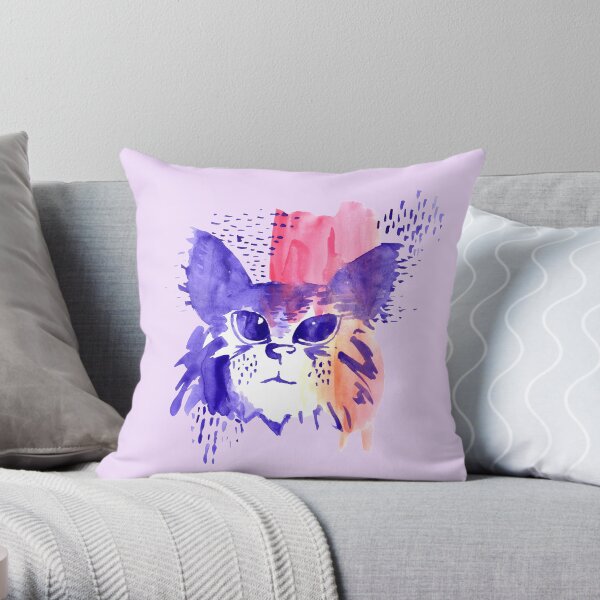 Lilacat Throw Pillow