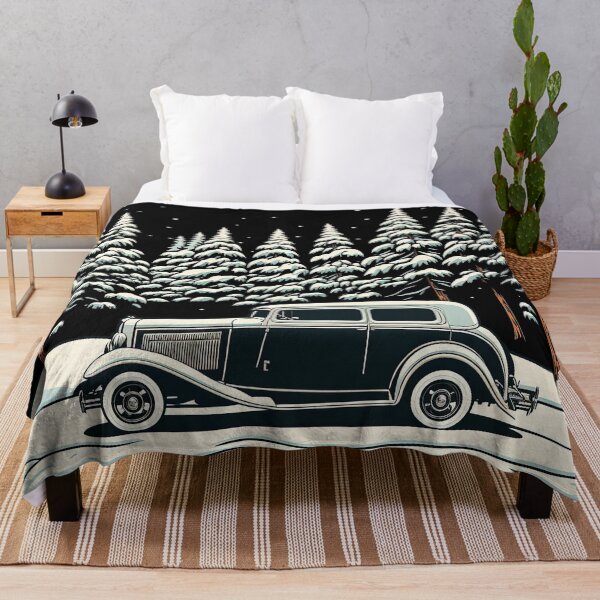 Item preview, Winter Hot Rod Illustration, a perfect gift for all American Hot Rod fans designed and sold by RodZnRoll.