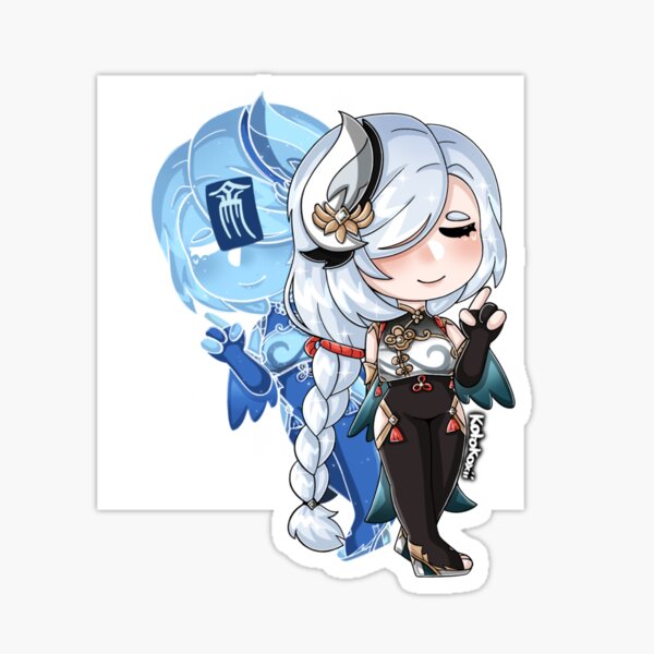 "Genshin impact Shenhe chibi artwork " Sticker for Sale by Kotokoxii ...