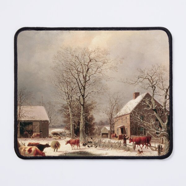 Item preview, Winter scenery - Farmyard in Winter by George Henry Durrie designed and sold by AR-shop.