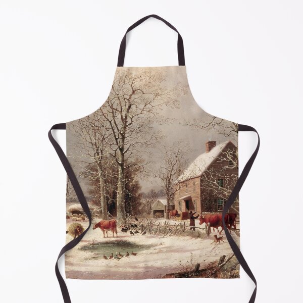 Item preview, Winter scenery - Farmyard in Winter by George Henry Durrie designed and sold by AR-shop.
