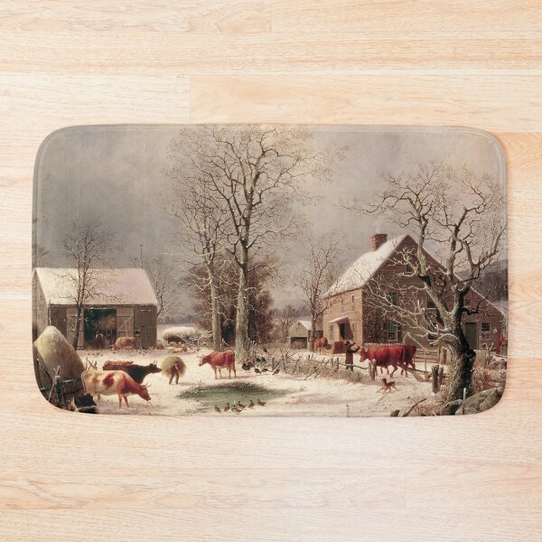 Item preview, Winter scenery -  Farmyard in Winter by George Henry Durrie  designed and sold by AR-shop.