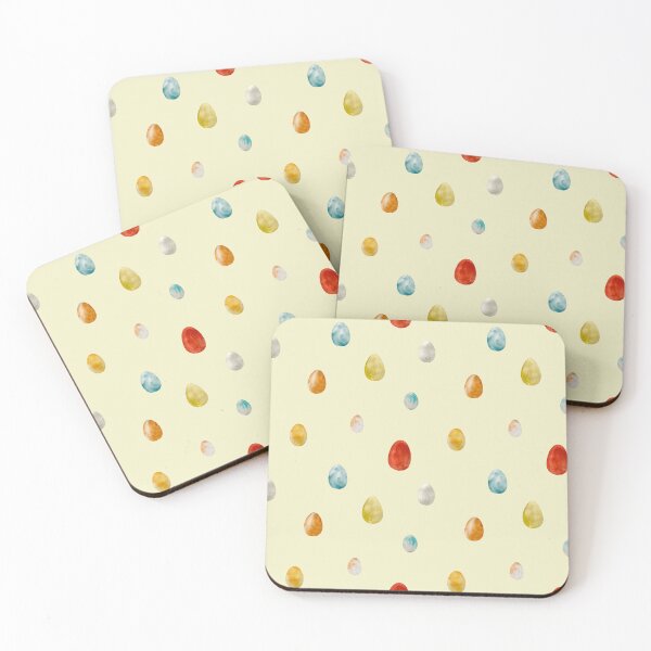 Item preview, Egg textured Easter colored pattern a watercolor yellow designed and sold by Yana Mustafina | Boho Soulful Designs.